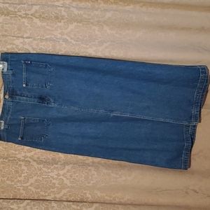 Bill Blass Jeansware Long Denim Skirt with front slit